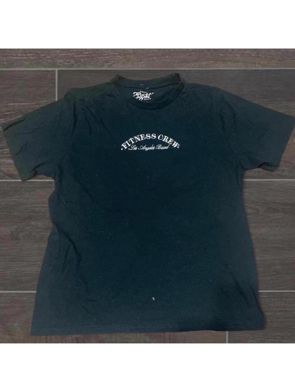 XL green and white streetwear Fitness Crew skater tee